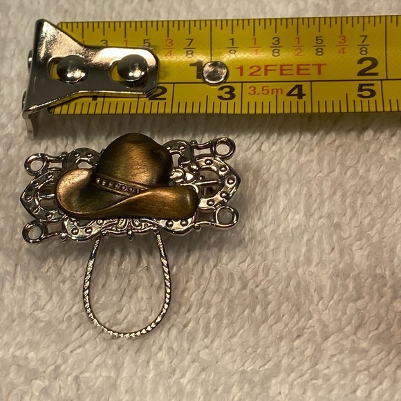 Western Cowboy Hat Lasso Gold And Silver Tone Unisex - Picture 8 of 9